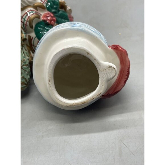 Christmas Santa tea pot & lid Avon St. Nicholas red stocking toy solider READ - Picture 7 of 8